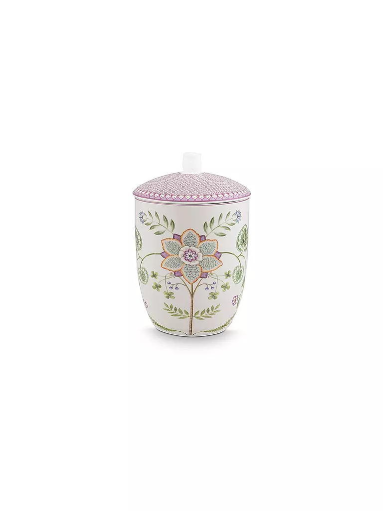 PIP STUDIO | Boîte avec couvercle LILY & LOTUS 1,5l Blanc cassé | lila
