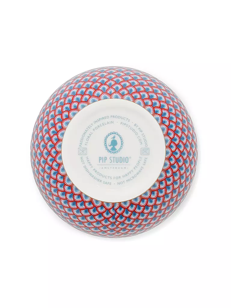 PIP STUDIO | Bol 9,5cm FLOWER FESTIVAL Rouge Bleu Clair | hellblau