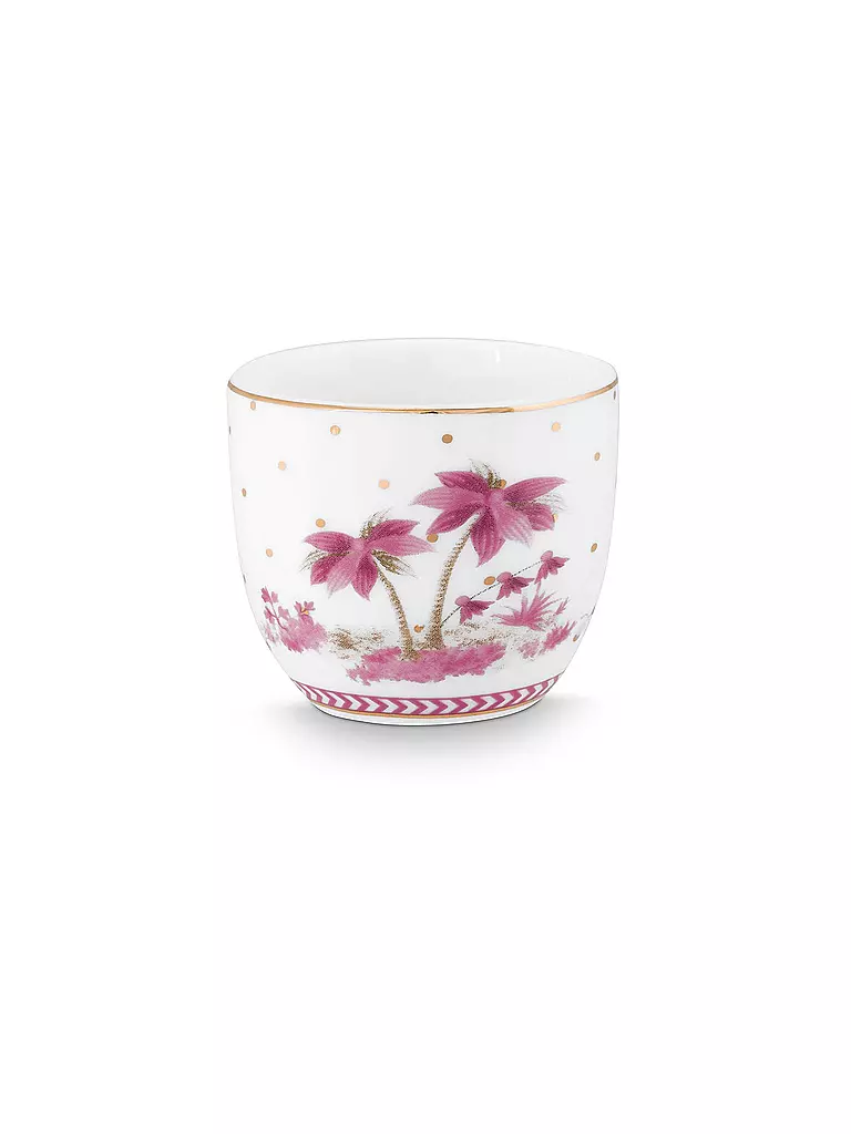 PIP STUDIO | Coquetier 5cm JOLIE DOTS Or/Rose | Blanc