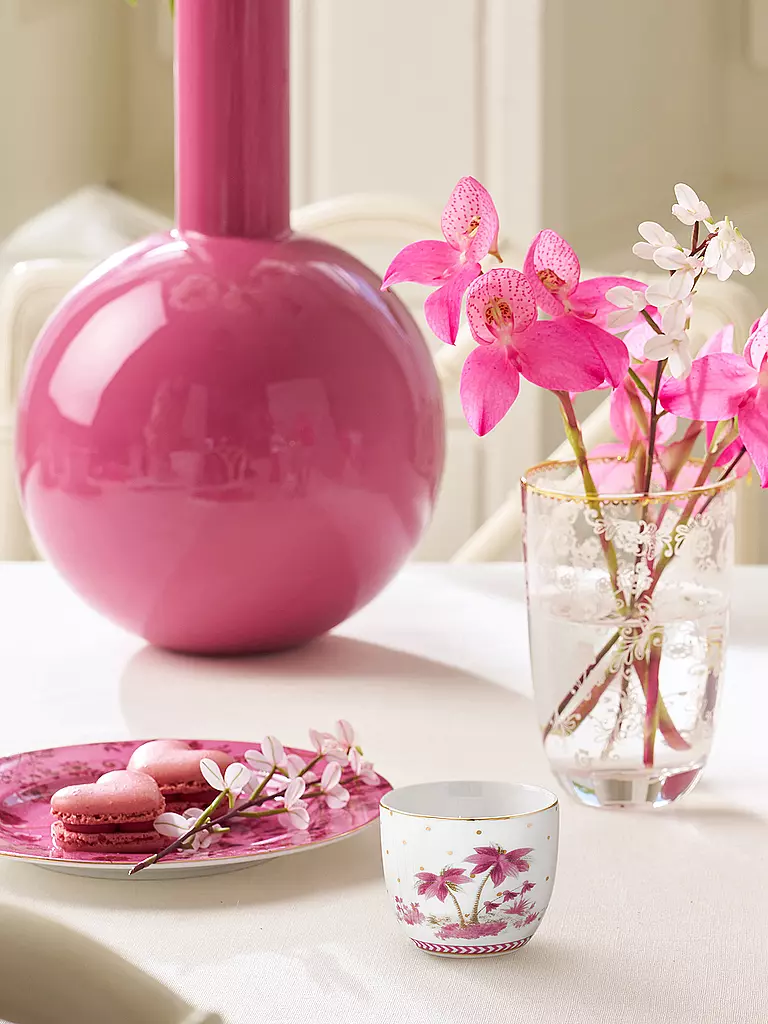 PIP STUDIO | Coquetier 5cm JOLIE DOTS Or/Rose | Blanc