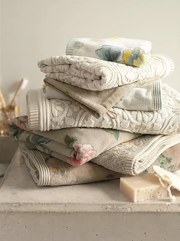 PIP STUDIO | Drap de douche LES FLEURS 70x140cm Blanc | weiss