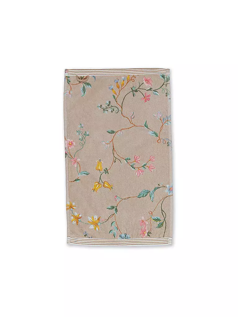 PIP STUDIO | Gästetuch LES FLEURS 30x50cm Khaki | Marron clair