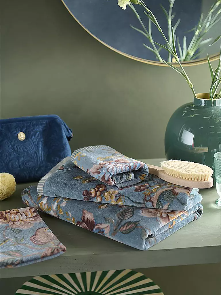 PIP STUDIO | Gant de toilette 16x22cm SECRET GARDEN Blue | Bleu clair
