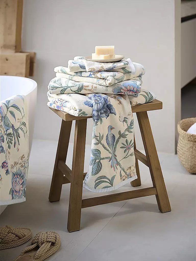 PIP STUDIO | Gant de toilette 30x50cm SECRET GARDEN Blanc-Bleu | weiss