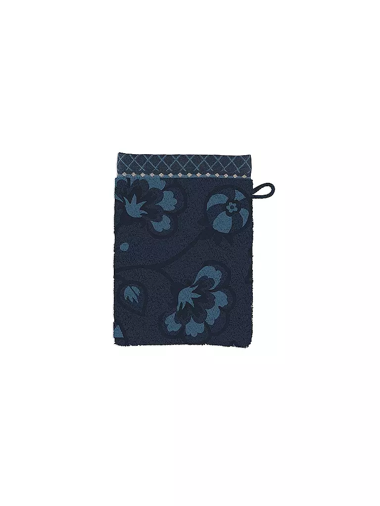 PIP STUDIO | Gant de toilette JASMIN JACQUARD 16x22cm Bleu foncé | Bleu foncé