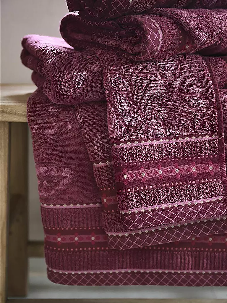 PIP STUDIO | Gant de toilette JASMIN JACQUARD 16x22cm Rose foncé | 