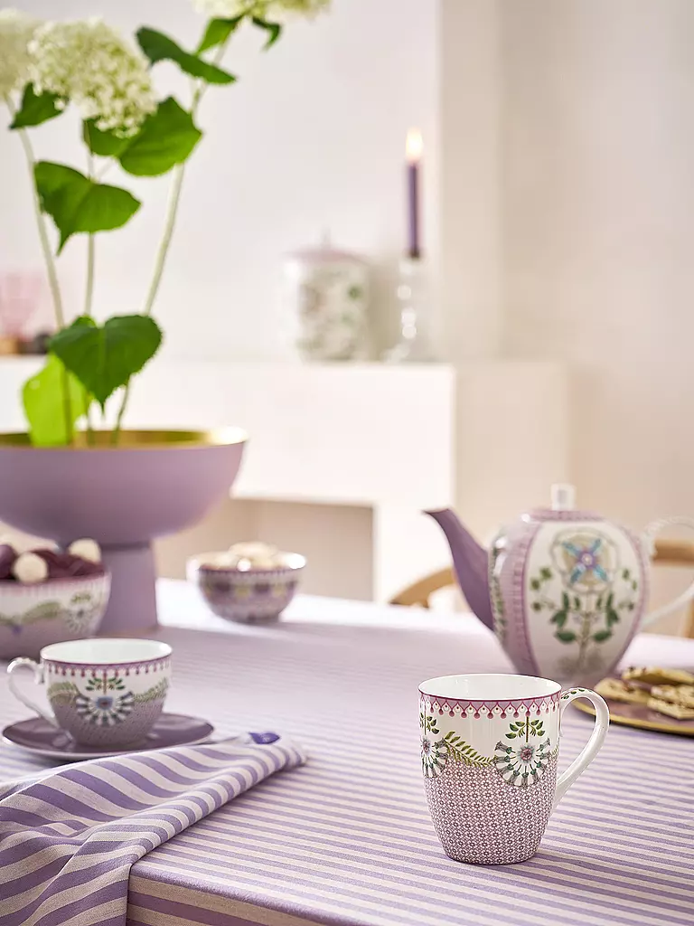 PIP STUDIO | Lot de 2 grands mugs à anse LILY & LOTUS 350 ml | lila