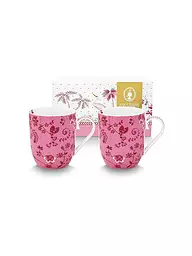 PIP STUDIO | Mugs petits avec anse, lot de 2, 145 ml, JOLIE Flowers Pink | Rose vif