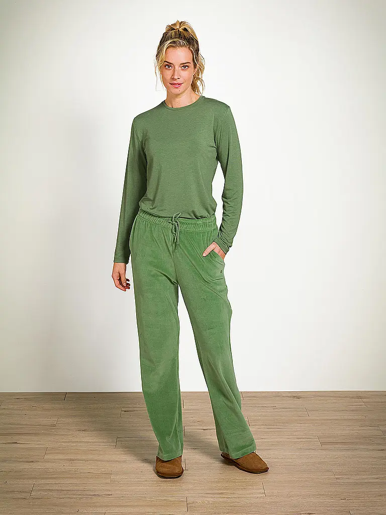 PIP STUDIO | Pantalon de détente BRITTA VELVET | Vert