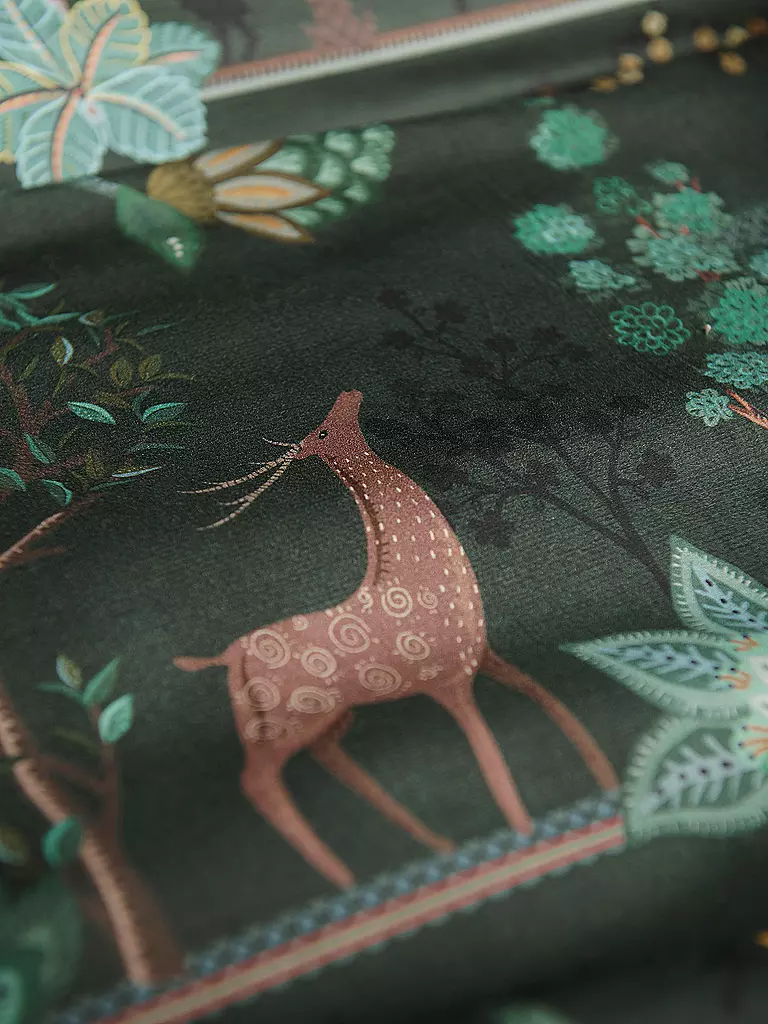 PIP STUDIO | Parure de lit en percale ALBERI 2x 70x90cm/200x200cm Vert foncé | 