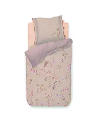 PIP STUDIO | Parure de lit en percale BAMBOO BLOSSOM 70x90cm/140x200cm Blanc | Camel