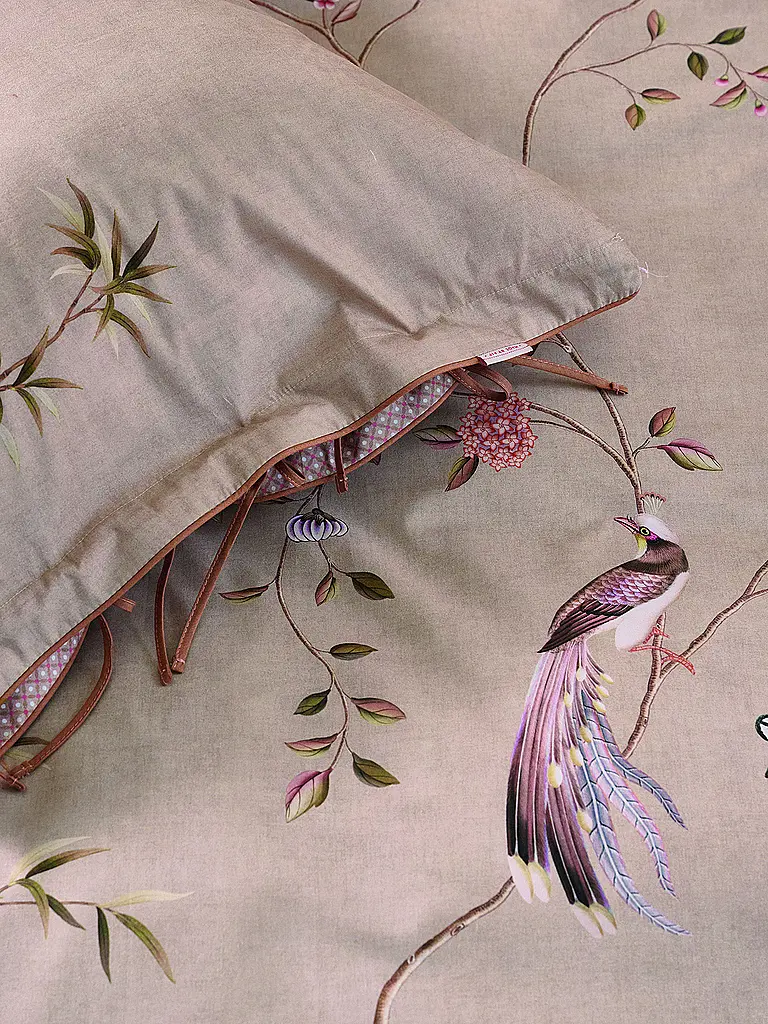 PIP STUDIO | Parure de lit en percale BAMBOO BLOSSOM 70x90cm/140x200cm Kaki | Camel