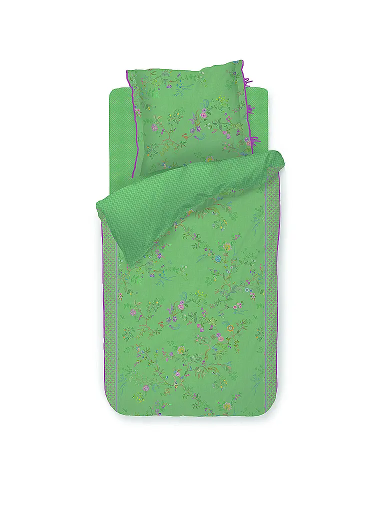 PIP STUDIO | Parure de lit en percale BUSTANI 70x90cm/140x200cm Vert | dunkelgrün