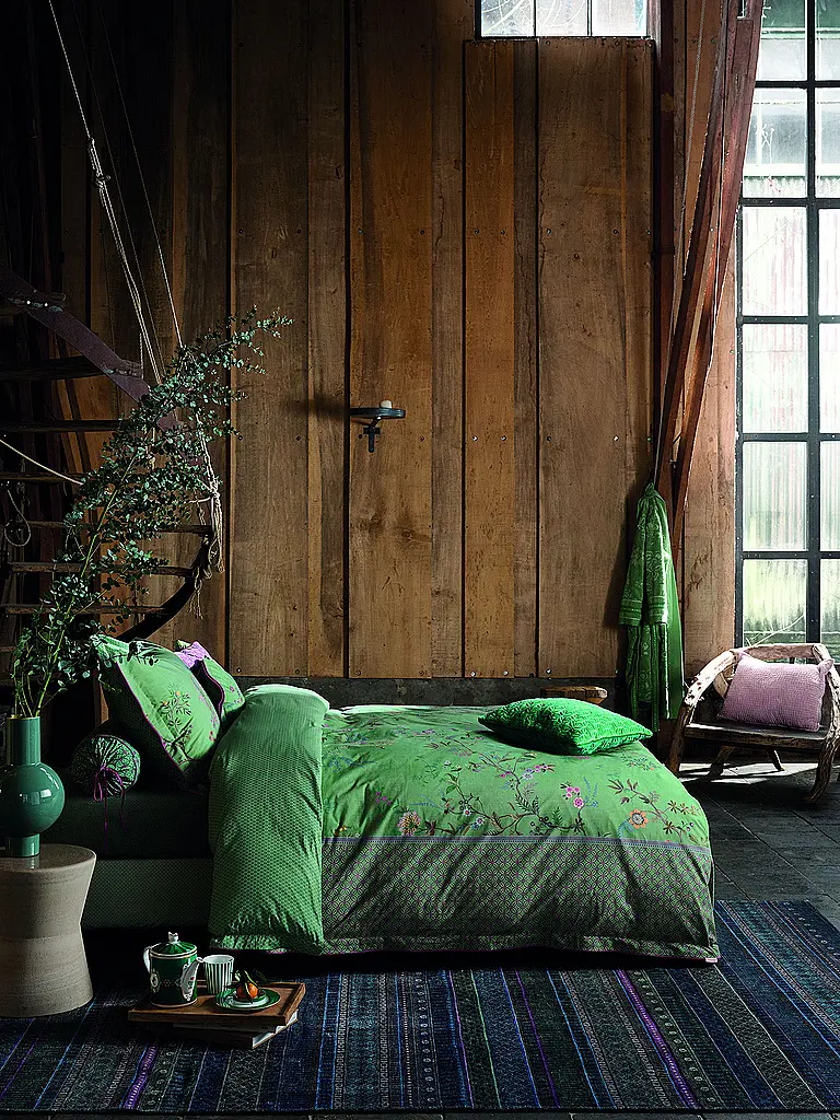 PIP STUDIO | Parure de lit en percale BUSTANI 70x90cm/140x200cm Vert | dunkelgrün
