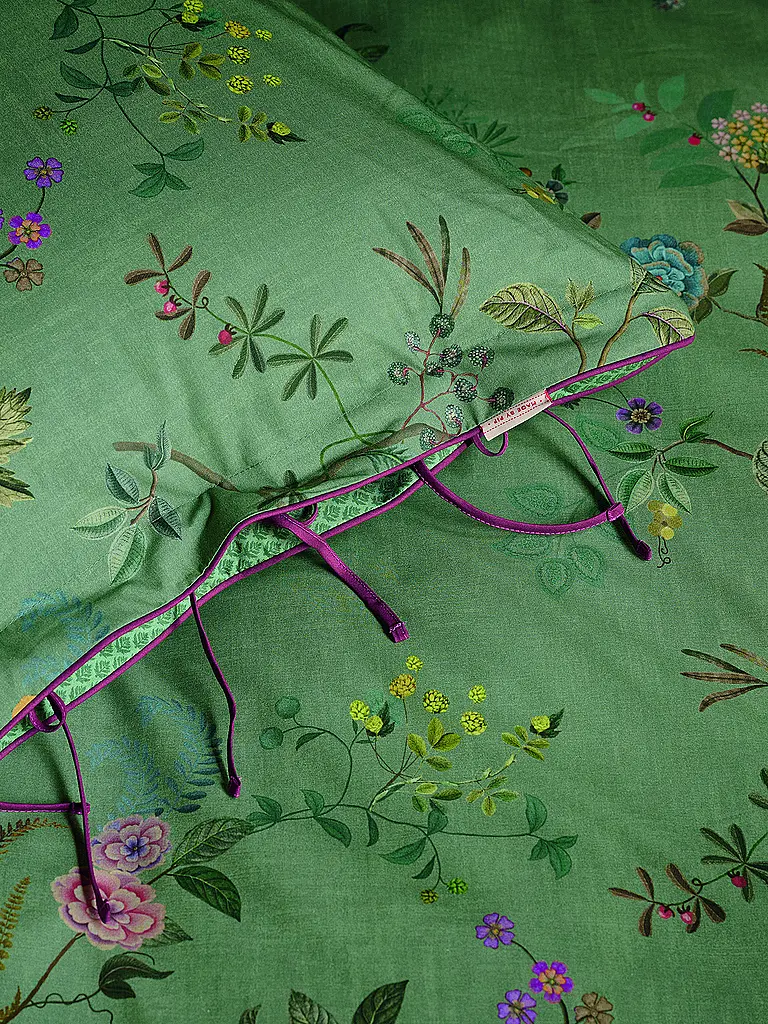 PIP STUDIO | Parure de lit en percale BUSTANI 70x90cm/140x200cm Vert | dunkelgrün