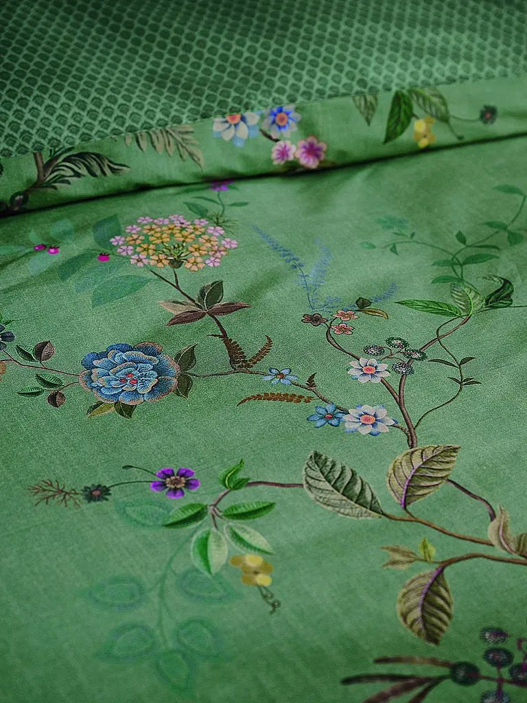 PIP STUDIO | Parure de lit en percale BUSTANI 70x90cm/140x200cm Vert | dunkelgrün