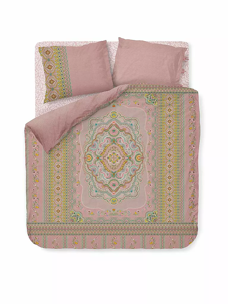 PIP STUDIO | Parure de lit en percale Majorelle Carpet 2x 70x90cm / 200x200cm Rose | Rose