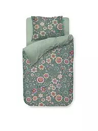 PIP STUDIO | Parure de lit en percale VIVA LAS FLORES 70x90cm/140x200cm Vert | Vert foncé