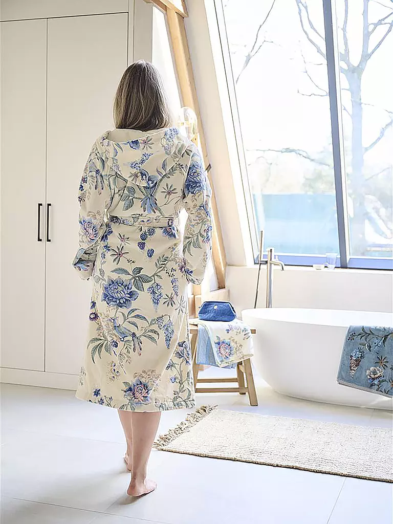 PIP STUDIO | Peignoir pour femmes SECRET GARDEN Blanc-Bleu | 