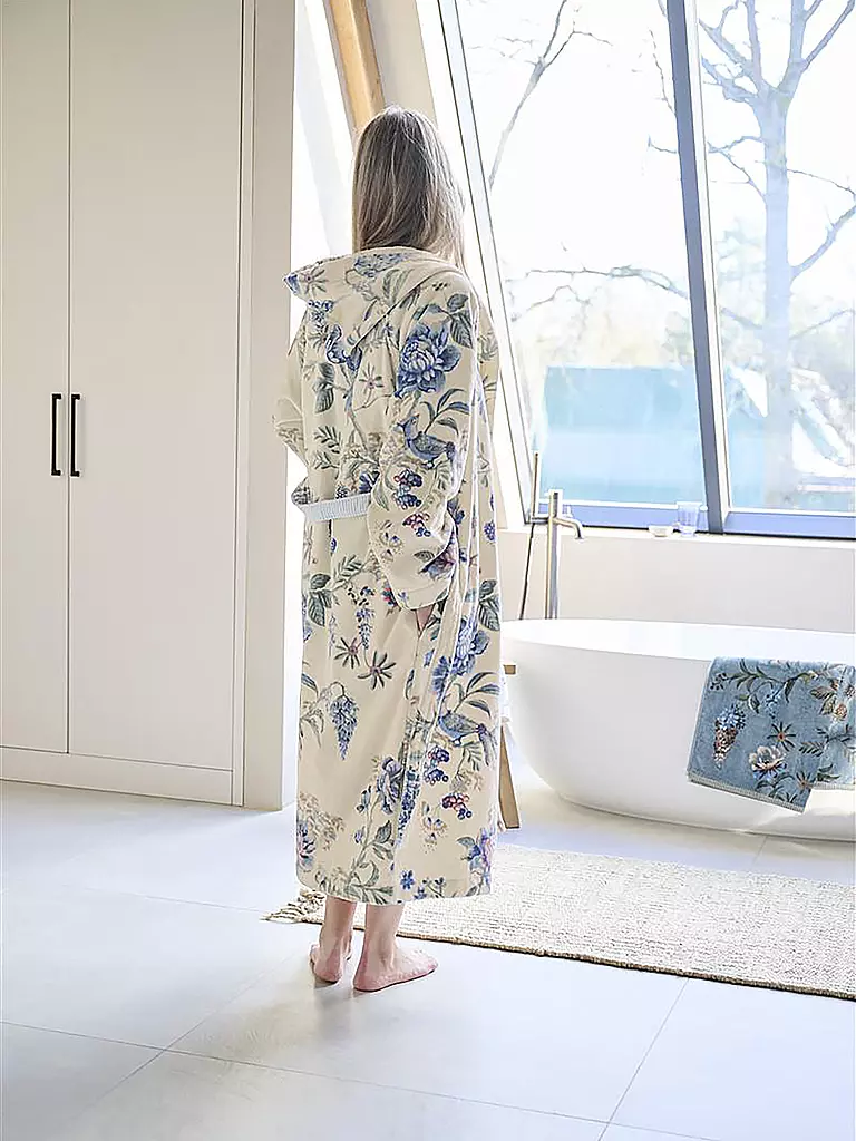 PIP STUDIO | Peignoir pour femmes SECRET GARDEN Blanc-Bleu | 