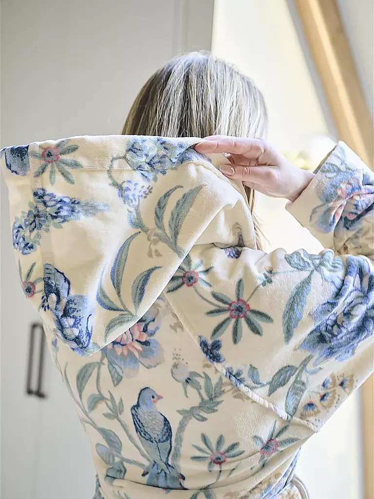 PIP STUDIO | Peignoir pour femmes SECRET GARDEN Blanc-Bleu | 