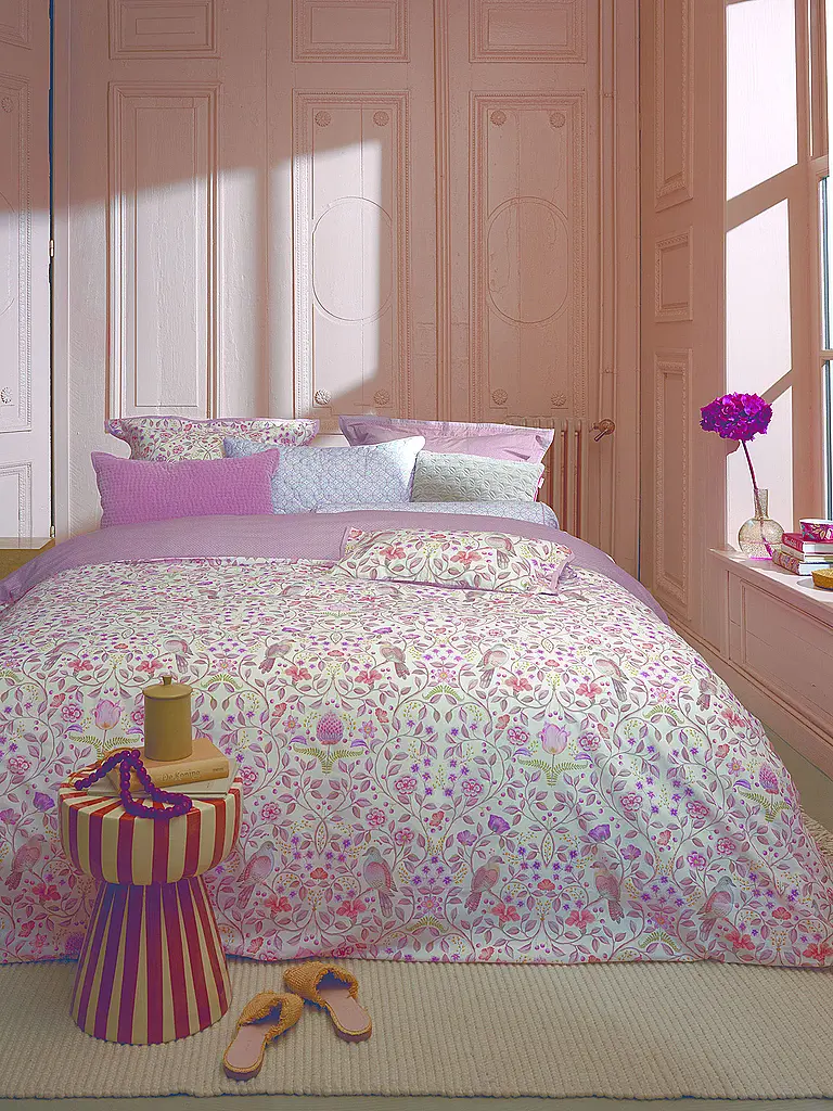 PIP STUDIO | Perkal Bettwäsche GARDEN OF DOVE 70x90cm/140x200cm Off White | Crème