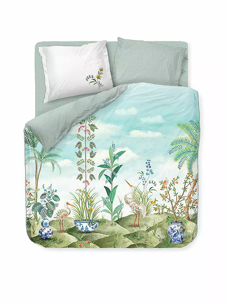 PIP STUDIO | Perkal Bettwäsche Jolie 2x 70x90cm / 200x200cm Blanc | Blanc