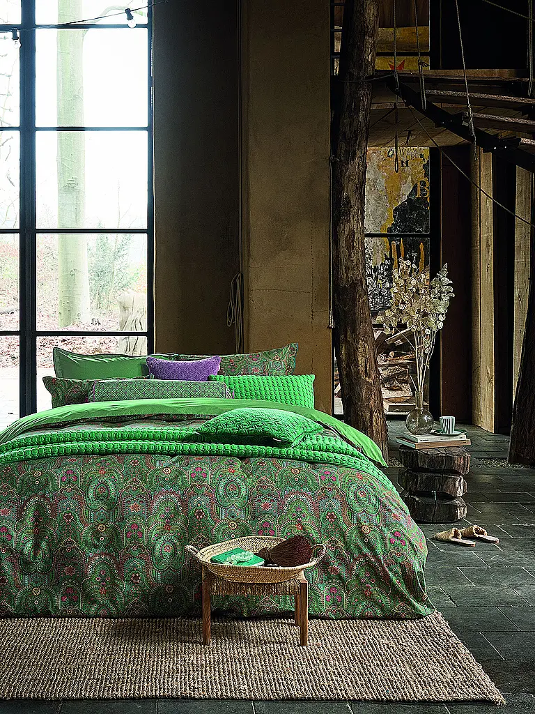 PIP STUDIO | Perkal Bettwäsche LITTLE JABALI 70x90cm/140x200cm | Vert foncé