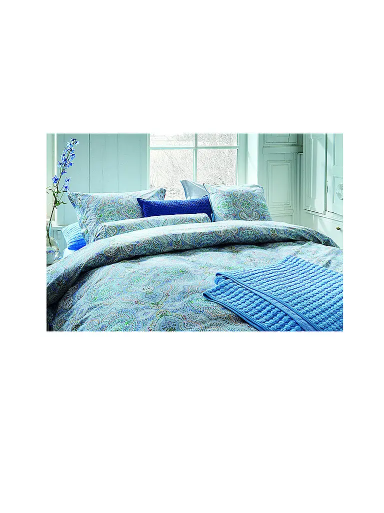 PIP STUDIO | Perkal Bettwäsche MOON FLOWER 70x90cm/140x200cm Rose Clair | Bleu clair