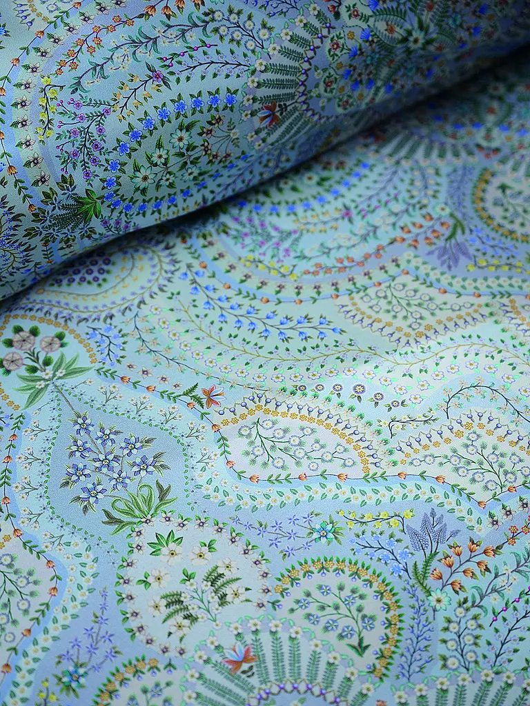 PIP STUDIO | Perkal Bettwäsche MOON FLOWER 70x90cm/140x200cm Rose Clair | Bleu clair