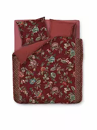 PIP STUDIO | Perkal Bettwäsche Poppy Stitch 2x 70x90cm / 200x200cm | Rouge foncé