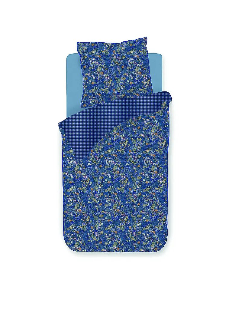 PIP STUDIO | Perkal Bettwäsche TUTTI I FIORI 70x90cm/140x200cm Bleu foncé | Bleu foncé