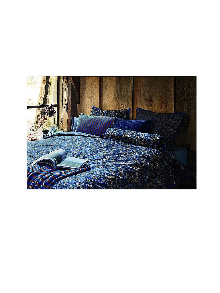 PIP STUDIO | Perkal Bettwäsche TUTTI I FIORI 70x90cm/140x200cm Bleu foncé | 