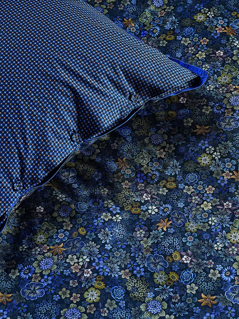 PIP STUDIO | Perkal Bettwäsche TUTTI I FIORI 70x90cm/140x200cm Bleu foncé | 