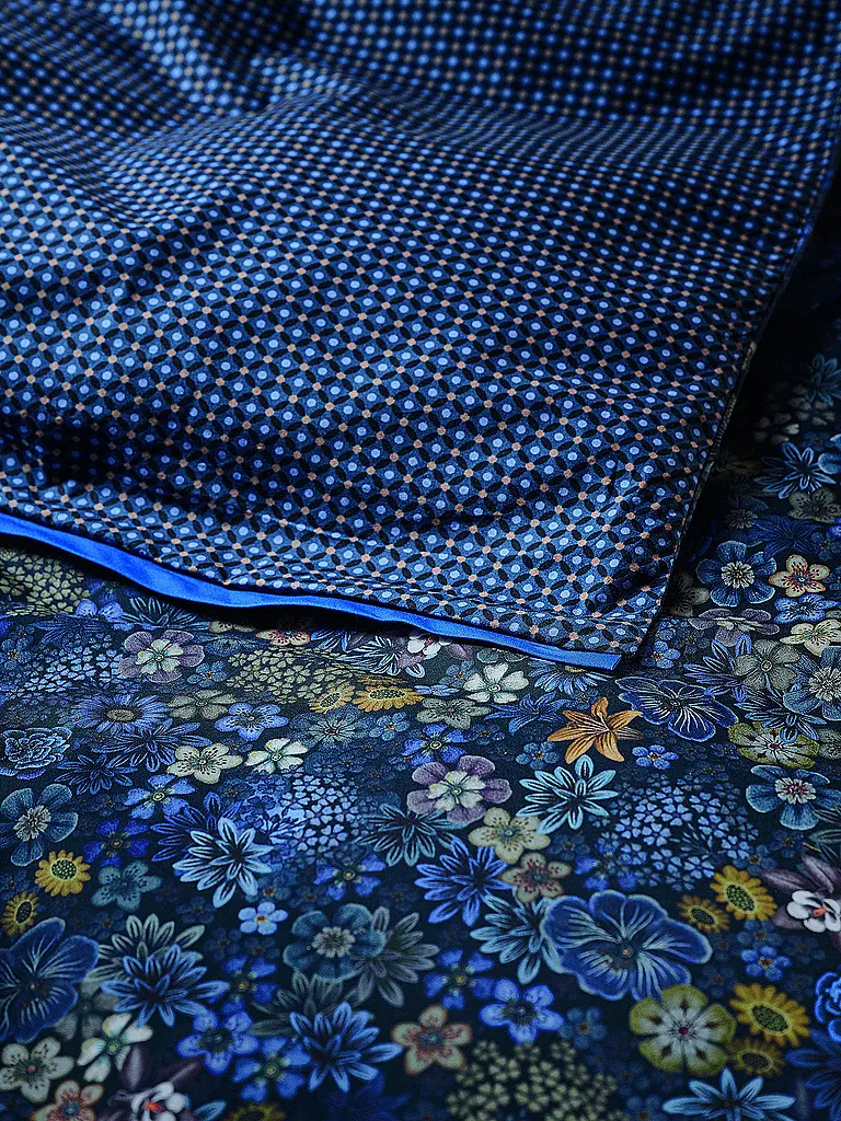 PIP STUDIO | Perkal Bettwäsche TUTTI I FIORI 70x90cm/140x200cm Bleu foncé | 