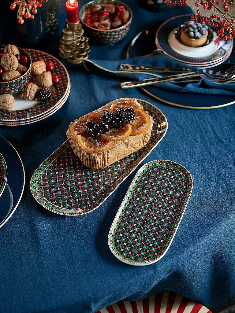 PIP STUDIO | Petite assiette BERRY BLUES 25x12cm Clover Green | 