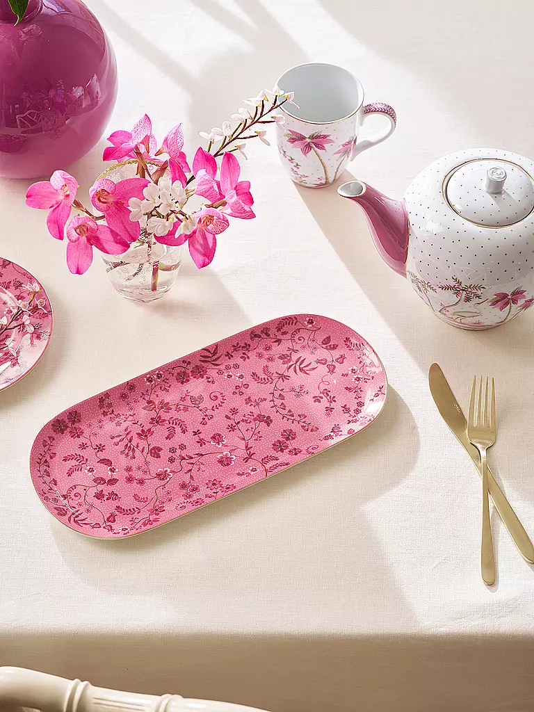 PIP STUDIO | Plat grand 33x15,5cm JOLIE Flowers Pink | pink