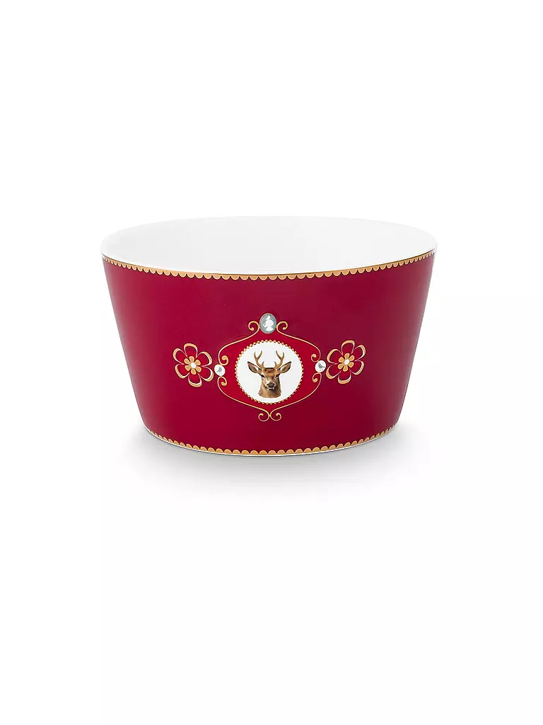 PIP STUDIO | Schale 15cm LOVE BIRDS MEDALLION Rouge foncé | dunkelrot
