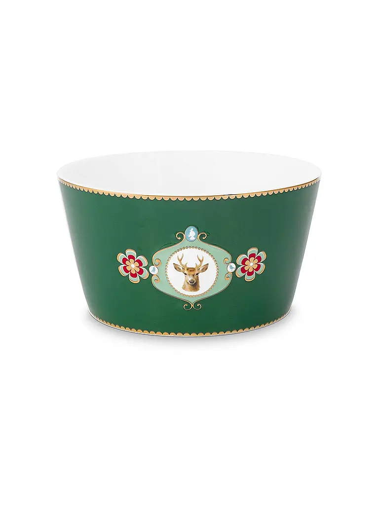 PIP STUDIO | Schale 15cm LOVE BIRDS MEDALLION Vert Foncé | dunkelgrün