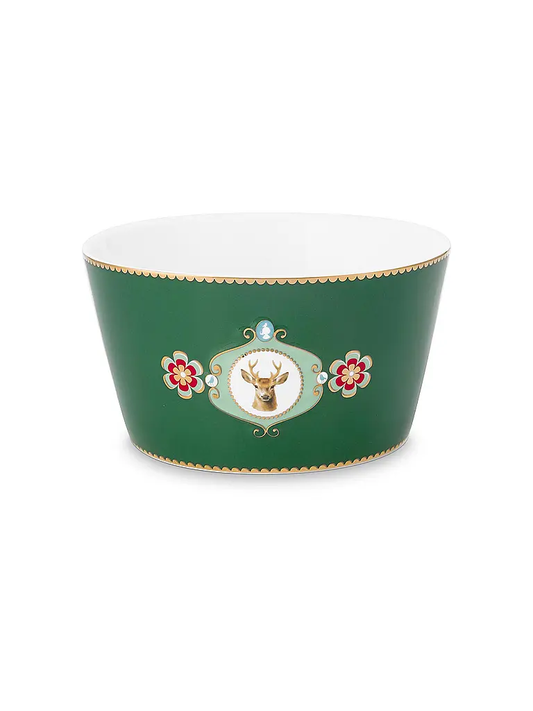 PIP STUDIO | Schale 15cm LOVE BIRDS MEDALLION Vert Foncé | 