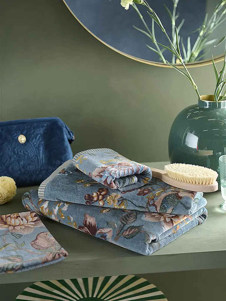 PIP STUDIO | Serviette 55x100cm SECRET GARDEN Blue | Bleu clair
