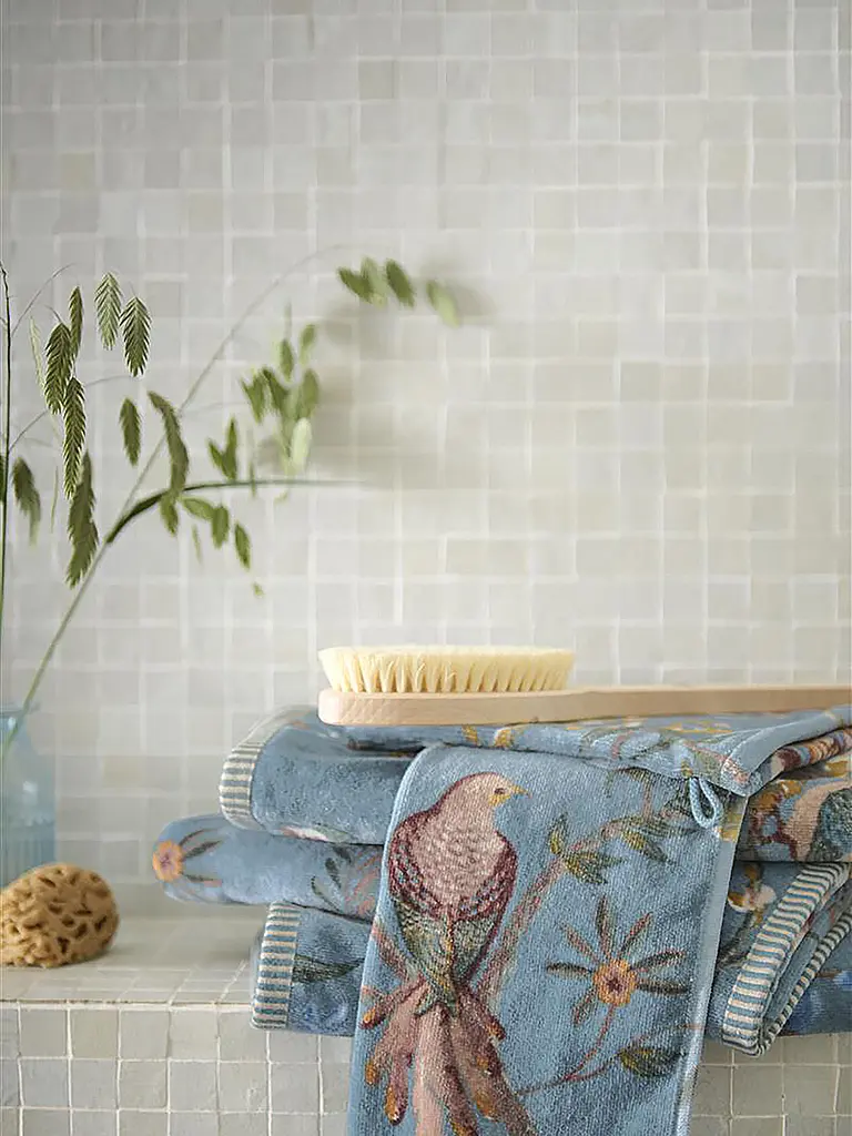 PIP STUDIO | Serviette 55x100cm SECRET GARDEN Blue | Bleu clair