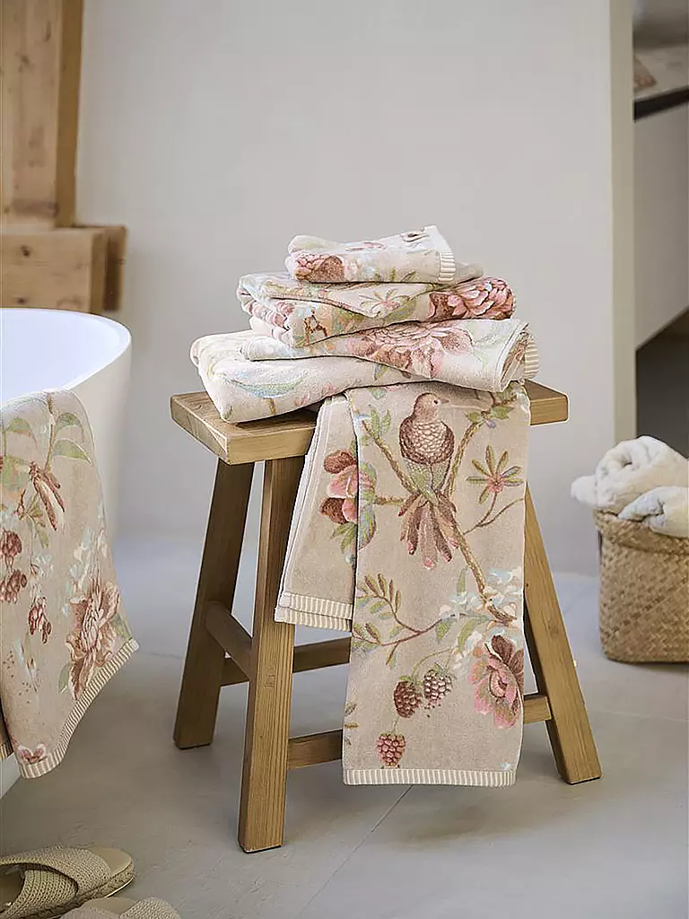 PIP STUDIO | Serviette 55x100cm SECRET GARDEN Kaki | Marron clair