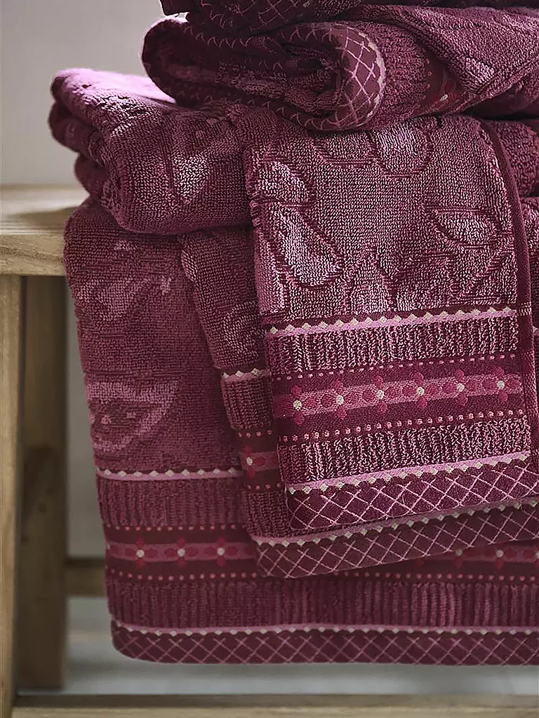 PIP STUDIO | Serviette d'invité JASMIN JACQUARD 30x50cm Rose foncé | 