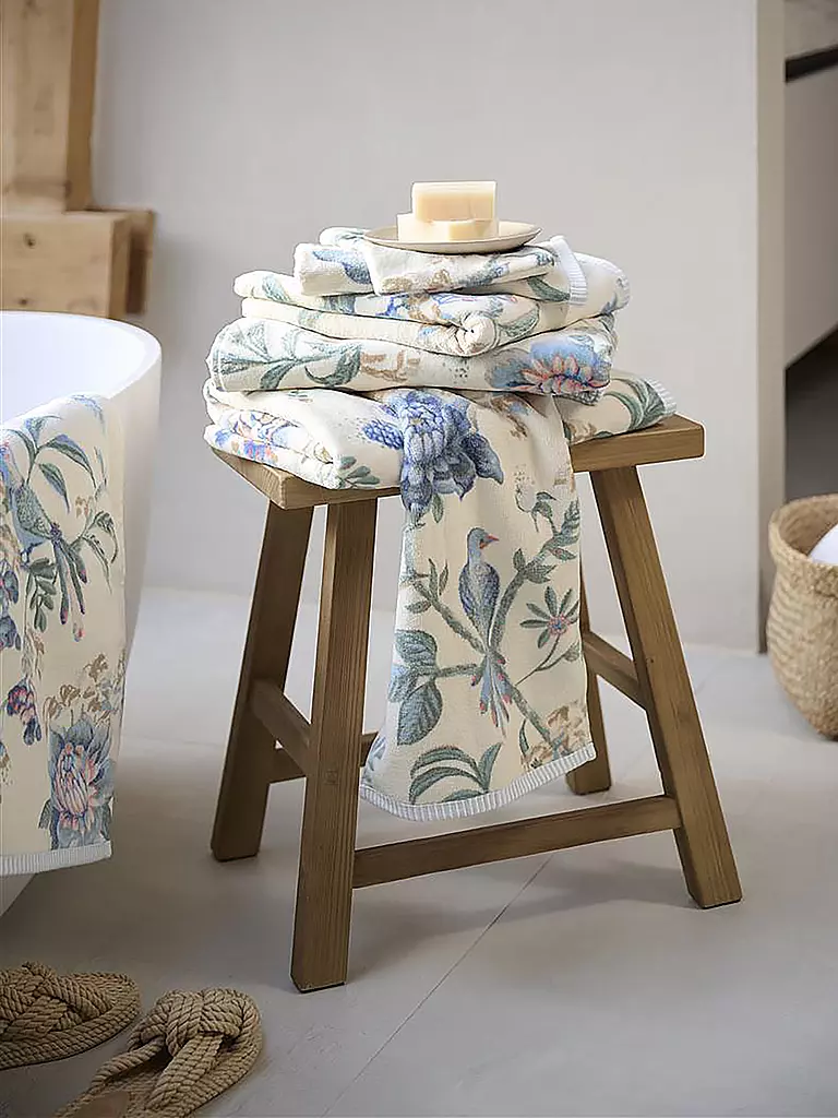 PIP STUDIO | Serviette de douche 70x140cm SECRET GARDEN Blanc-Bleu | weiss