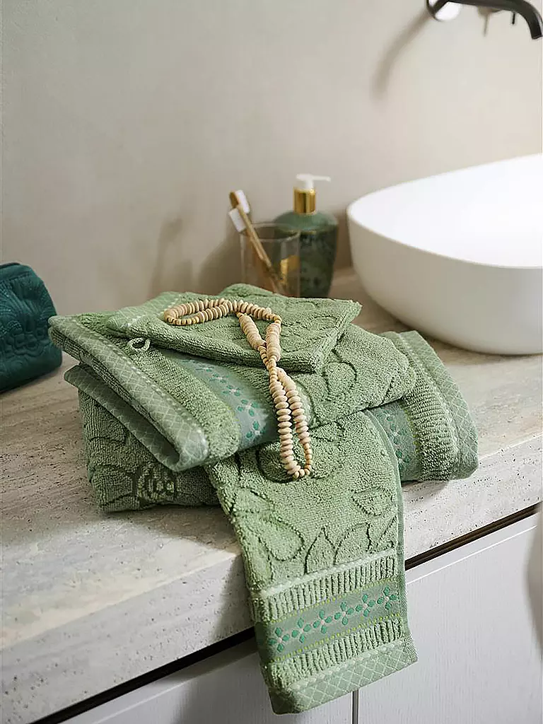 PIP STUDIO | Serviette de douche JASMIN JACQUARD 70x140cm Vert | grün