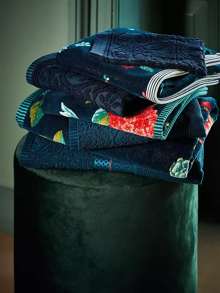 PIP STUDIO | Serviette de douche LES FLEURS 70x140cm D. Bleu | dunkelblau
