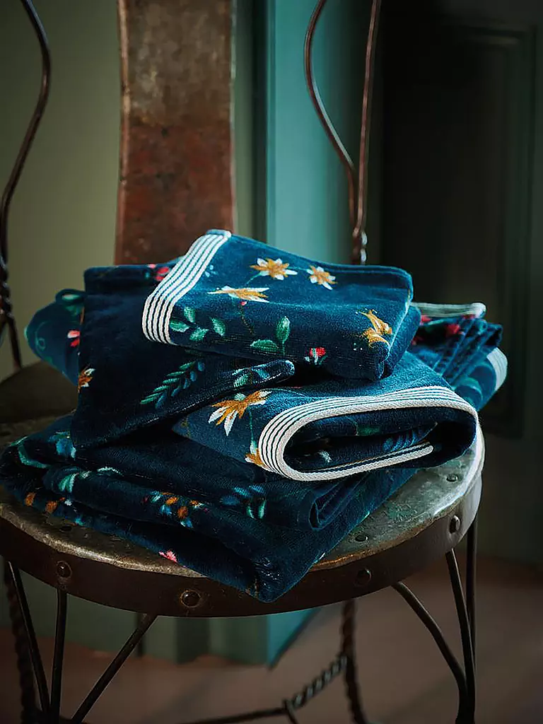 PIP STUDIO | Serviette de douche LES FLEURS 70x140cm D. Bleu | dunkelblau