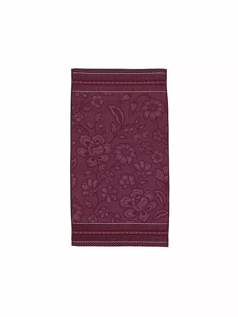 PIP STUDIO | Serviette JASMIN JACQUARD 55x100cm Rose Foncé | beere