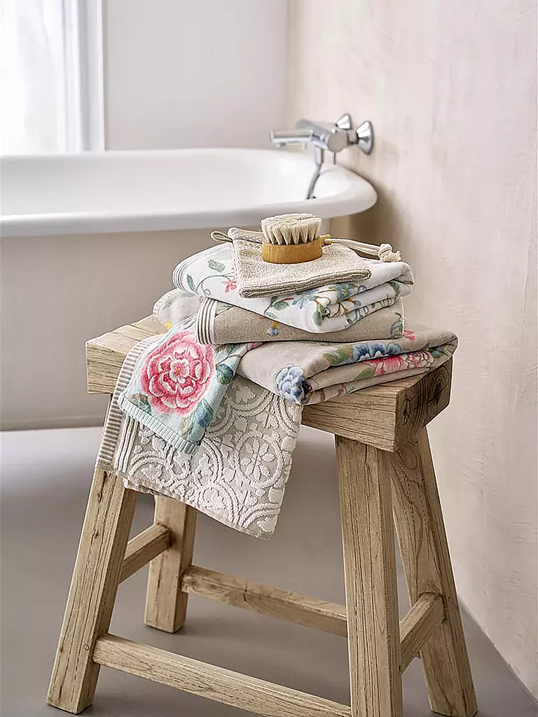 PIP STUDIO | Serviette LES FLEURS 55x100cm Blanc | 
